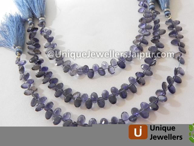 Iolite Cut Oval Beads